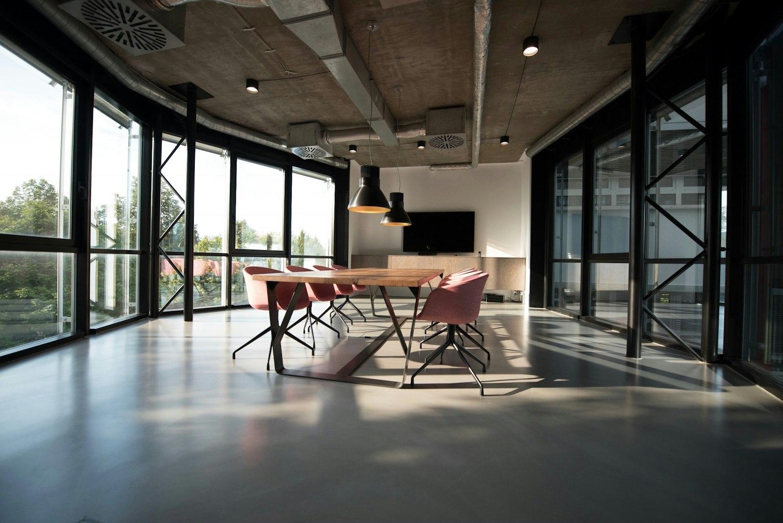 Meeting room woodwork and panelling